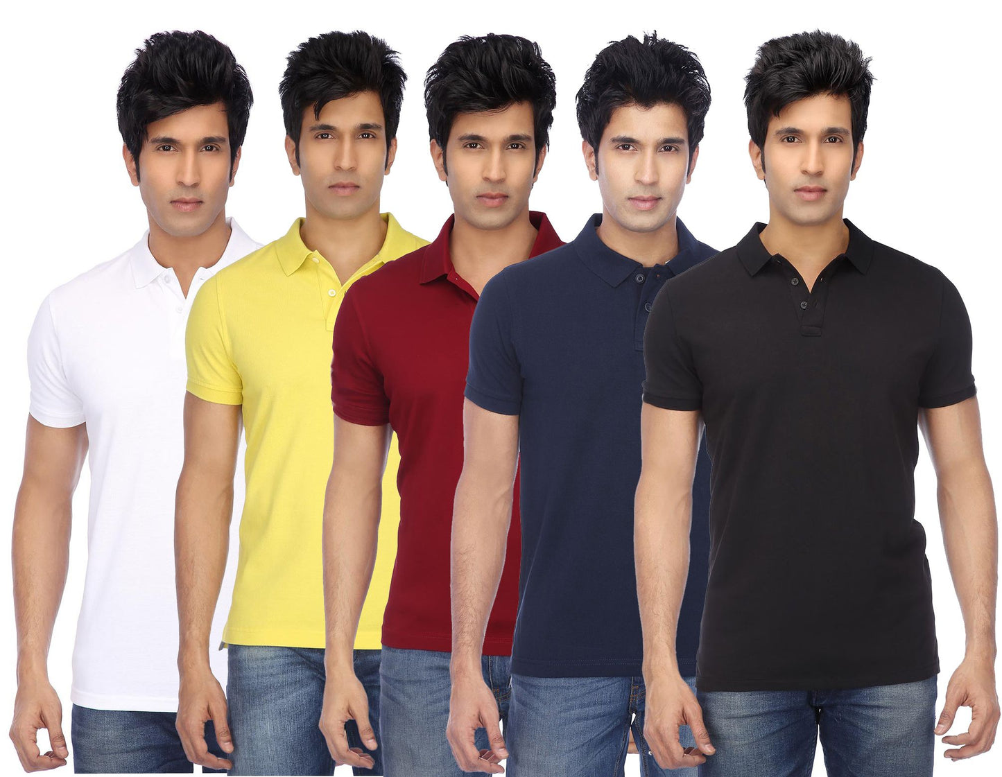 Ketex Cotton Blend Half Sleeves Polo Tshirt (Pack of 5)